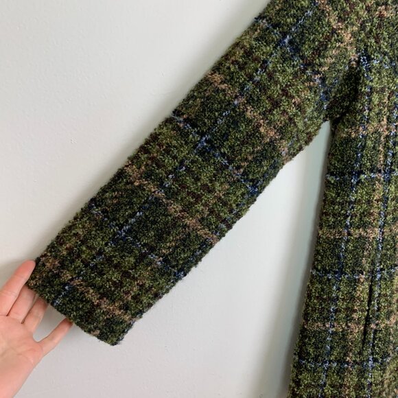 Vintage Weave of the Irish Wool Boucle Knit Tweed Shacket Blazer S - Picture 4 of 10